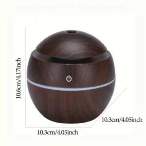 diffuseur huiles essentielles bois naturel clair et foncé avec vapeur pour aromathérapie maison ou bureau Maroc