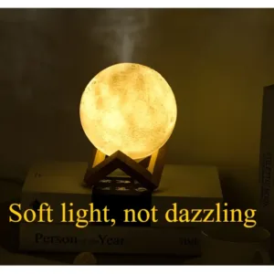 Lampe humidificateur lune 3D avec lumière LED chaude