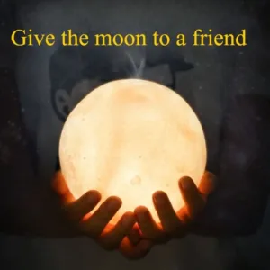 Lampe veilleuse lune avec diffuseur huiles essentielles