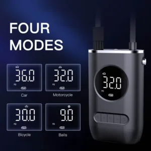 pompe a air portable numerique avec ecran LED pour voiture moto velo et ballon