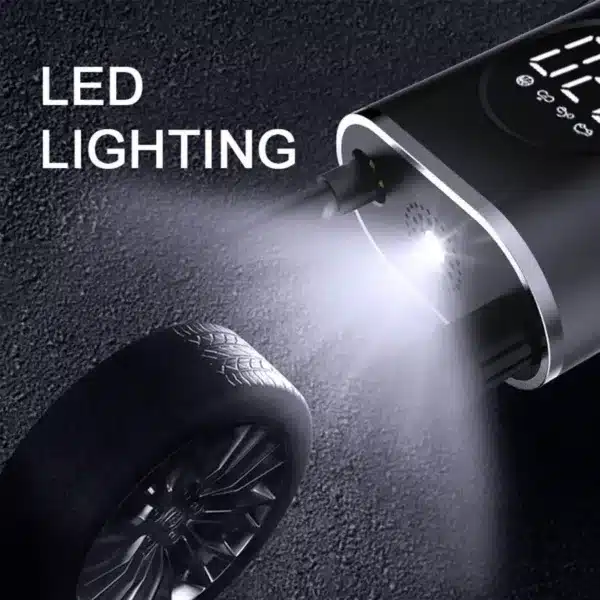 pompe a air portable numerique avec ecran LED pour voiture moto velo et ballon