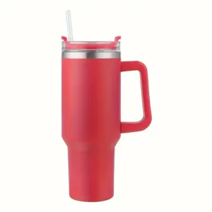 Mug isotherme vert 1L avec poignée et paille – Babouti.ma