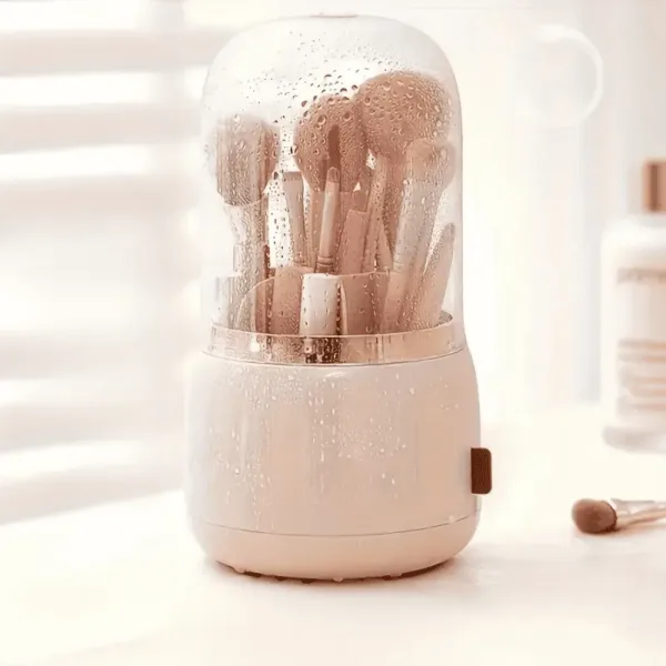 Organisateur de pinceaux avec couvercle anti-poussière – rangement maquillage
