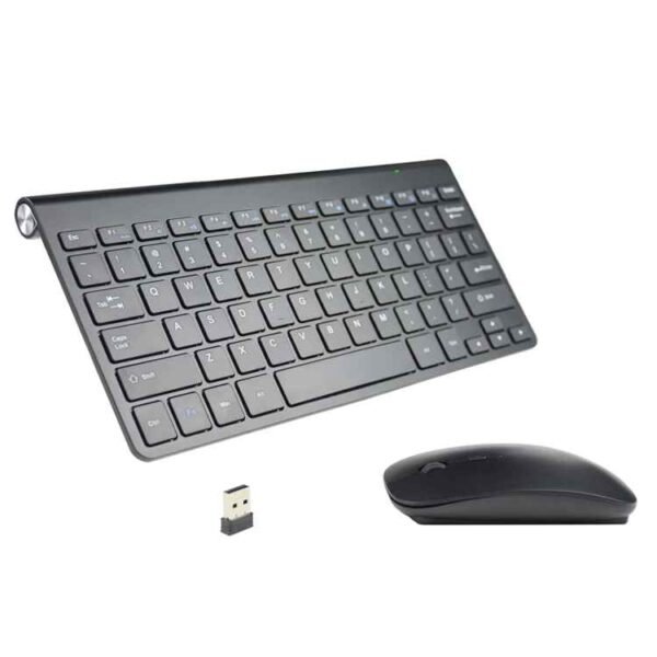 Pack clavier et souris sans fil slim noir avec USB