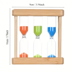 sablier 3 en 1 coloré avec minuterie 1 min, 3 min et 5 min pour cuisine, salle de bain ou apprentissage au Maroc