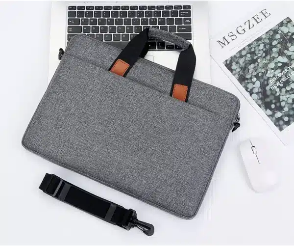 Sacoche ordinateur portable étanche avec bandoulière – 15 pouces