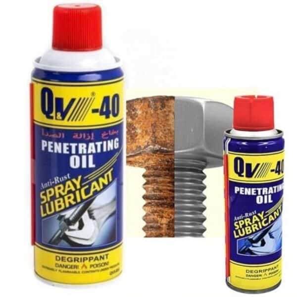 Spray dégrippant QV40 lubrifiant multi usages anti rouille 450 ML