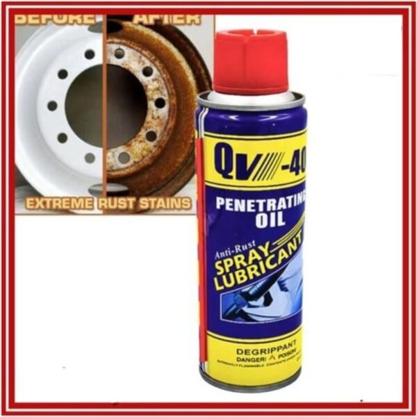 Spray Dégrippant QV40 Lubrifiant Multi Usages Anti Rouille 450 Ml