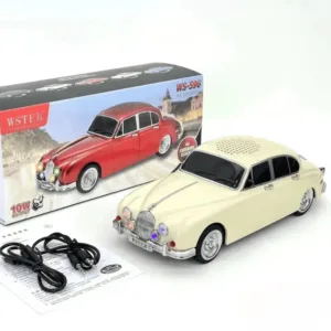 Enceinte sans fil design voiture classique crème