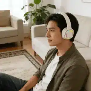 casque bluetooth sans fil led rgb audio hd maroc