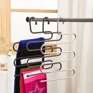 Cintre pour pantalon en métal 5 barres gain de place – Babouti.ma