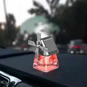 Diffuseur de parfum solaire en forme de moulin à vent pour voiture – parfum rotatif décoratif Maroc