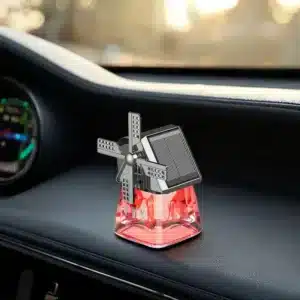 Diffuseur de parfum solaire en forme de moulin à vent pour voiture – parfum rotatif décoratif Maroc