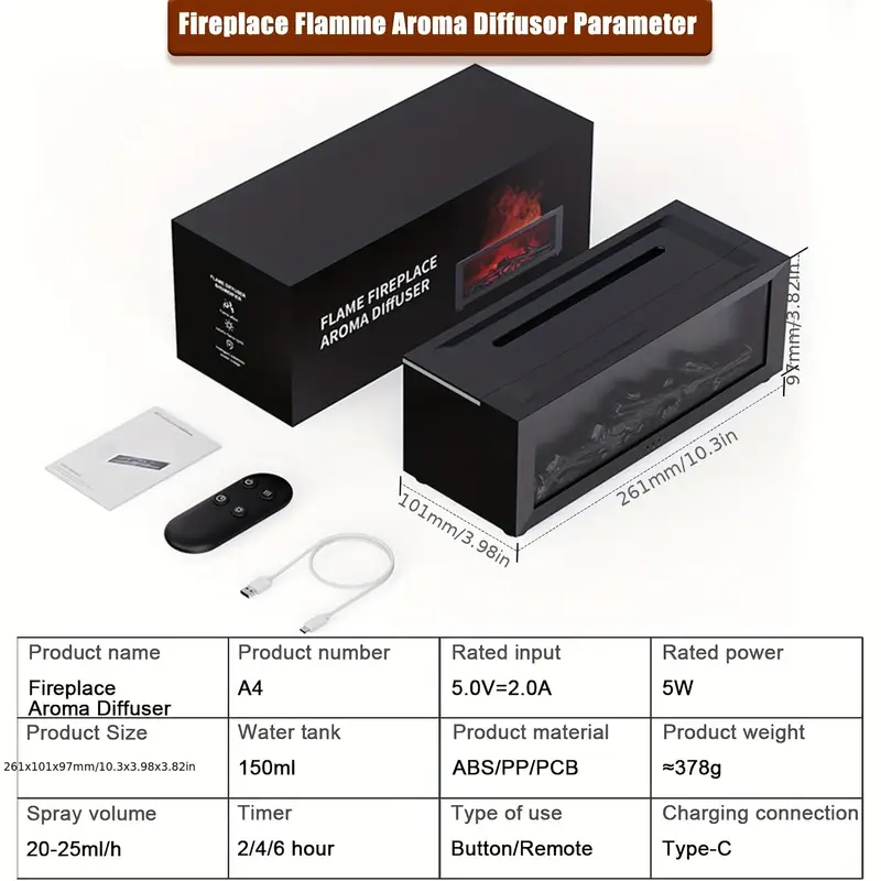 diffuseur-et-humidificateur-de-cheminee-a-effet-flamme-maroc Diffuseur et humidificateur effet cheminée avec flamme LED – Babouti.ma