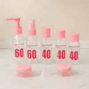 Kit de voyage 8 pièces avec bouteilles rechargeables Beauty Traveler 40 ml et 60 ml – Babouti.ma