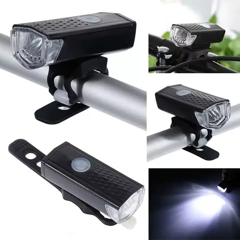lampe-avant-velo-led-rechargeable-babouti Lampe avant LED rechargeable pour vélo – étanche, légère, montage facile – sécurité vélo nuit Maroc