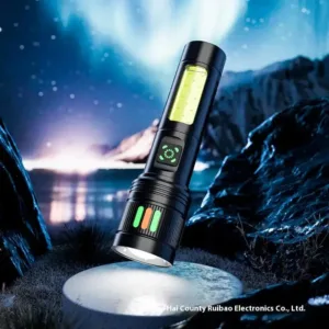 Lampe torche LED rechargeable puissante avec éclairage latéral COB