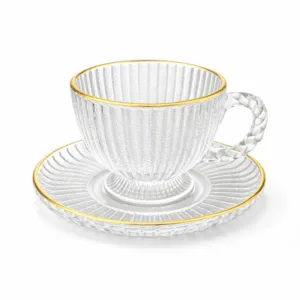 Lot de 6 tasses et soustasses