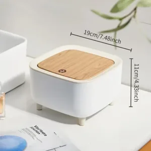 Mini poubelle de bureau design avec couvercle à pression – Babouti.ma