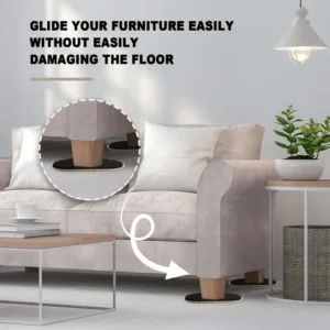 Patins glisseurs pour meubles lourds – protection sol parquet et carrelage – lot de 4 pièces