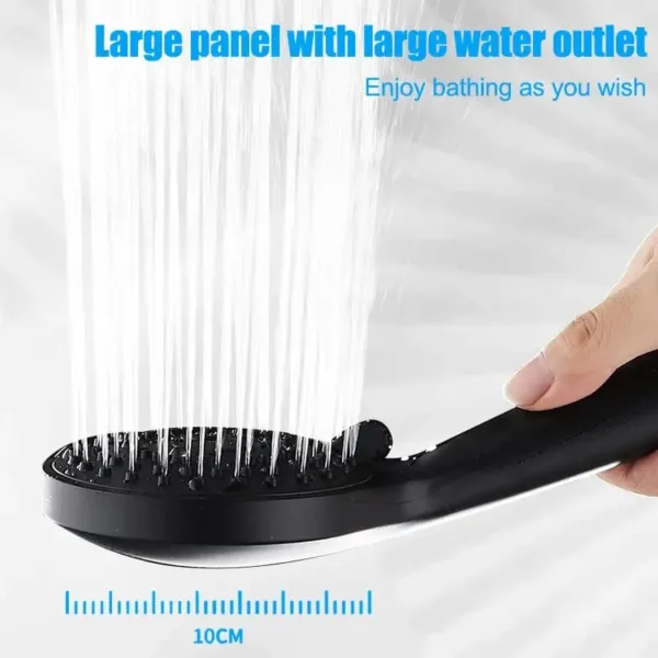 Pomme de douche noire multifonction 7 modes – Babouti.ma