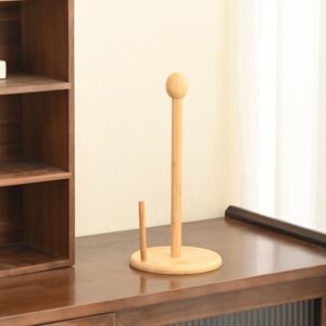 Porte rouleau de cuisine en bois naturel – Babouti.ma