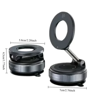 Support téléphone voiture magnétique rotatif 360 degrés, fixation stable pour tableau de bord au Maroc