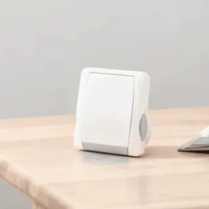 Verrou sécurité enfant pour porte coulissante ou fenêtre avec adhésif 3M double bouton anti-ouverture