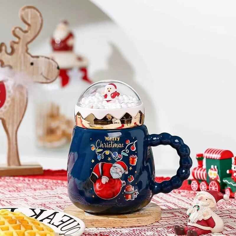 tasse-de-noel-avec-couvercle-boule-a-neige-bleu Tasse de noël avec couvercle boule à neige