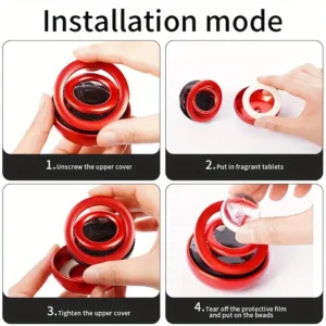 Désodorisant rotatif innovant alimenté par l'énergie solaire pour les voitures-silver