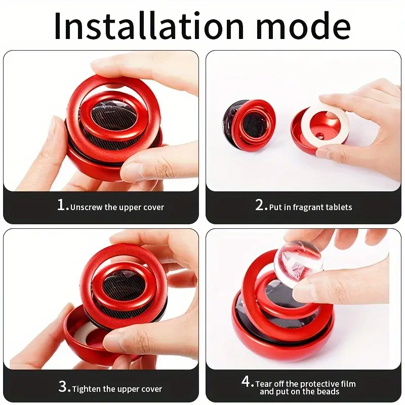 a9cfe96e595e4ad6ba2540efb6ec7edb-goods Désodorisant rotatif innovant alimenté par l'énergie solaire pour les voitures-silver