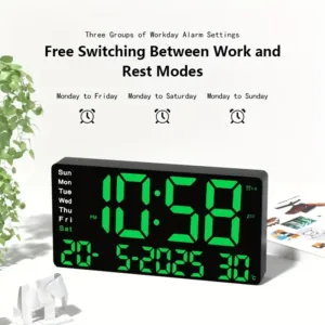 Horloge numérique rectangulaire grand