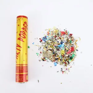 party popper doré à confettis pour fête