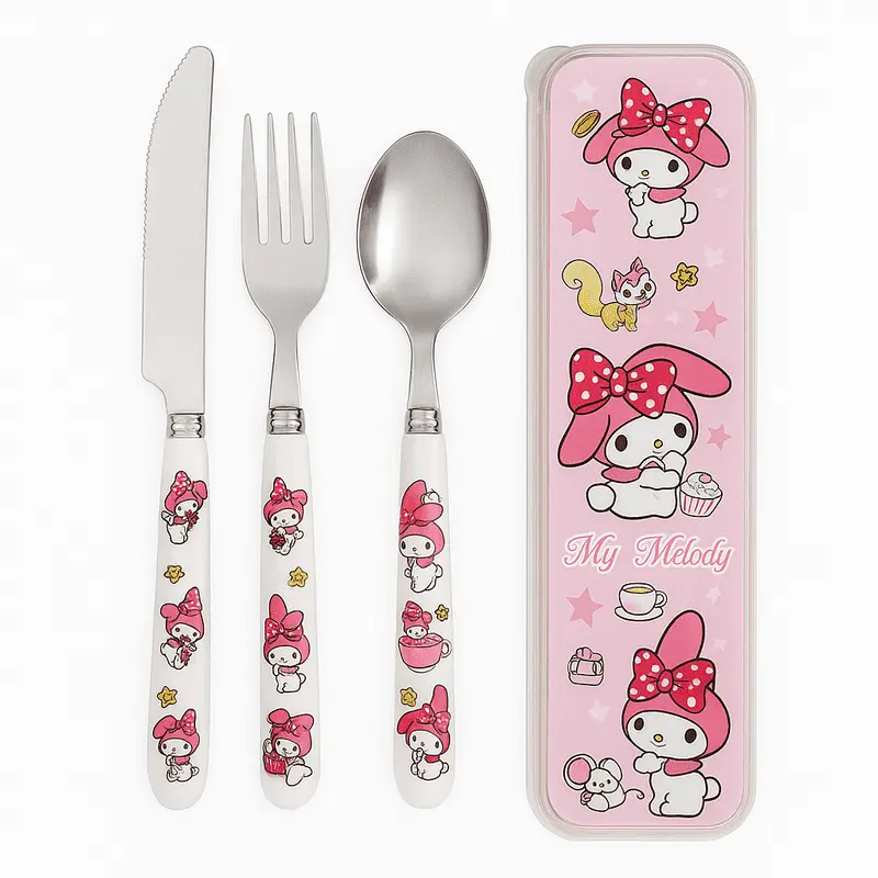 set-de-couverts-my-melody-3-pieces Set de couverts My Melody avec boîte