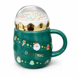 Tasse de noël avec couvercle boule à neige