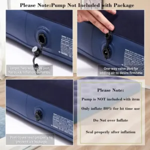 matelas gonflable une place bleu