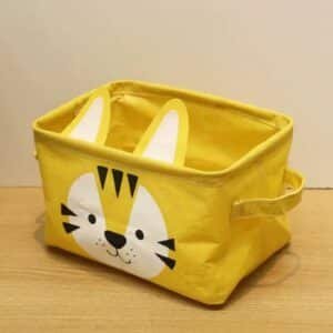 panier de rangement enfant en tissu motif animal