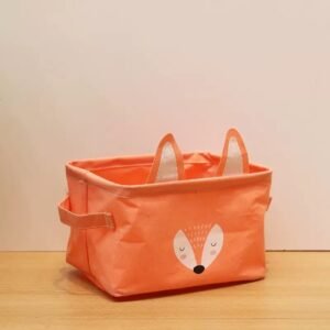 panier de rangement enfant en tissu motif animal