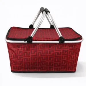panier isotherme pliable avec poignées aluminium pour pique-nique