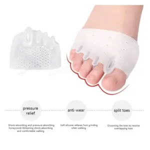 Protège pieds en silicone respirant sur avant-pied femme