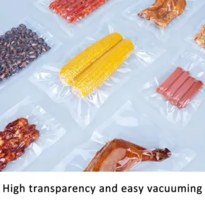 Sachets sous vide alimentaires transparents pour conservation des aliments