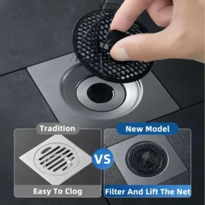 Siphon de sol anti odeur en acier inoxydable pour salle de bain