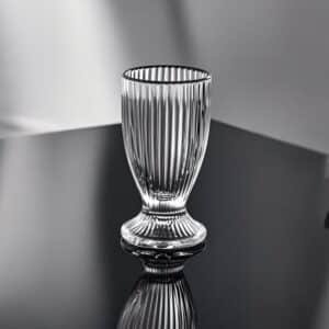 Verre à pied strié élégant au maroc