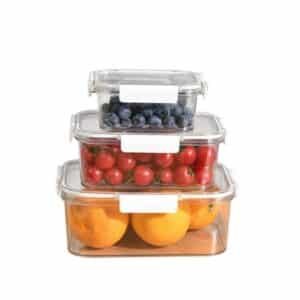 3 boîtes alimentaires hermétiques transparentes blanc élégantes au maroc