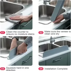 Barrière anti éclaboussures évier cuisine en silicone Maroc