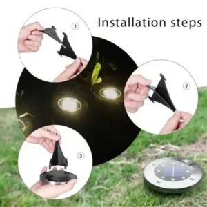 Spot solaire LED encastrable pour jardin extérieur Maroc