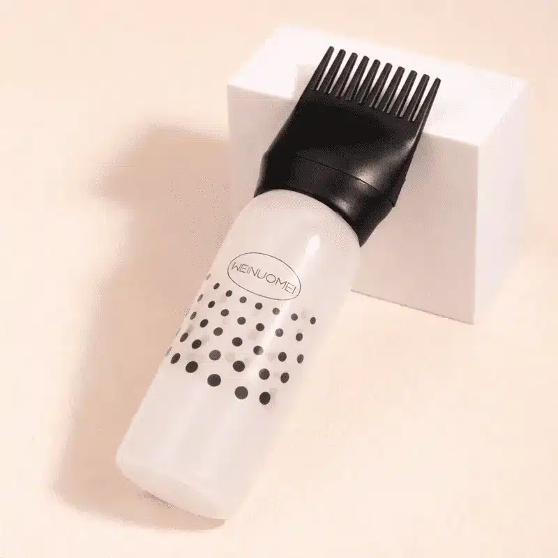 bouteille-applicateur-coloration-cheveux-avec-peigne-noir Bouteille applicateur coloration cheveux avec peigne noir pour teinture au Maroc