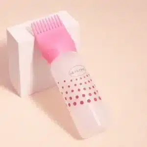 Bouteille applicateur coloration cheveux avec peigne noir pour teinture au Maroc