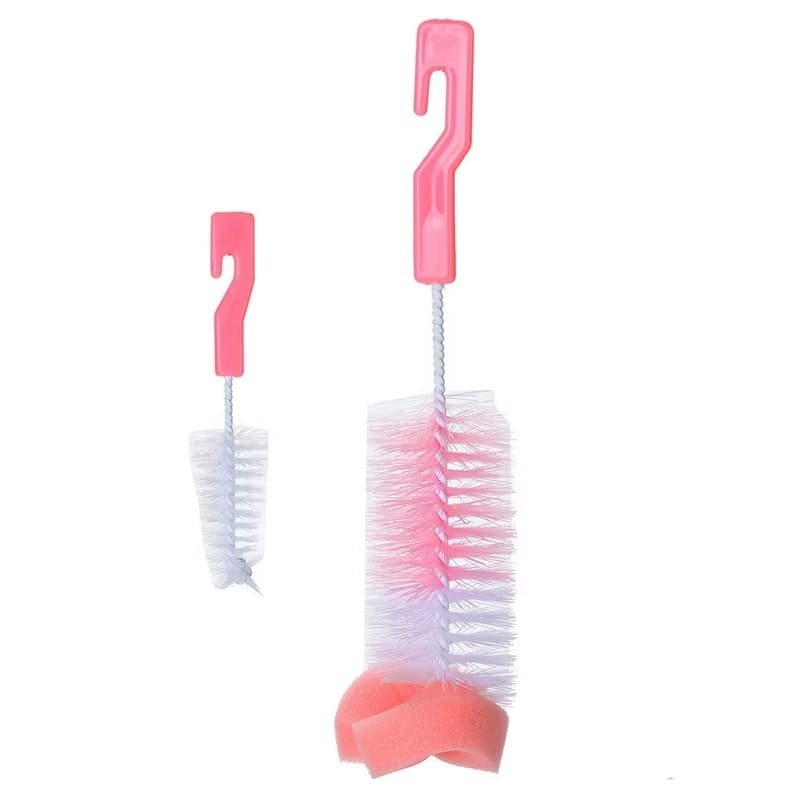 brosse-nettoyage-biberon-et-tetine-rose Brosse nettoyage biberon et tétine utilisée pour nettoyer un couvercle de biberon violet