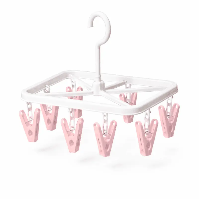 etendoir-a-chaussettes-avec-pinces-rose Étendoir à chaussettes suspendu avec pinces jaunes pour balcon au Maroc